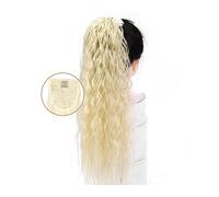 Chignon Spettinato per Donna 22 pollici Lungo Corn Wave Coda di Cavallo Estensione Dei Capelli Sintetici Fluffy Ricci Della Fascia Clip Parrucca Delle Donne del Panino Chignon Spettinato(06)