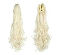 Chignon Spettinato per Donna Coda di cavallo ondulata Estensione dei capelli sintetica lunga Clip artiglio in fibra resistente al calore Parrucca for le donne Chignon Spettinato(20)