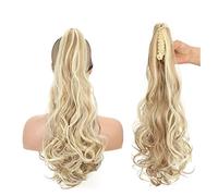 Chignon Spettinato per Donna Coda di cavallo ondulata Estensione dei capelli sintetica lunga Clip artiglio in fibra resistente al calore Parrucca for le donne Chignon Spettinato(26)