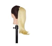 Chignon Spettinato per Donna Coda di cavallo sintetica lunga e dritta avvolgente for parrucche Extension Bun 18 pollici Clip for capelli a coda for le donne for l'uso quotidiano Chignon Spettinato(17)