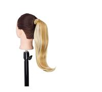Chignon Spettinato per Donna Coda di cavallo sintetica lunga e dritta avvolgente for parrucche Extension Bun 18 pollici Clip for capelli a coda for le donne for l'uso quotidiano Chignon Spettinato(15)