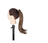 Chignon Spettinato per Donna Coda di cavallo sintetica lunga e dritta avvolgente for parrucche Extension Bun 18 pollici Clip for capelli a coda for le donne for l'uso quotidiano Chignon Spettinato(05)