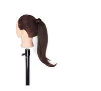 Chignon Spettinato per Donna Coda di cavallo sintetica lunga e dritta avvolgente for parrucche Extension Bun 18 pollici Clip for capelli a coda for le donne for l'uso quotidiano Chignon Spettinato(03)
