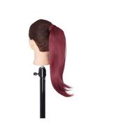 Chignon Spettinato per Donna Coda di cavallo sintetica lunga e dritta avvolgente for parrucche Extension Bun 18 pollici Clip for capelli a coda for le donne for l'uso quotidiano Chignon Spettinato(11)