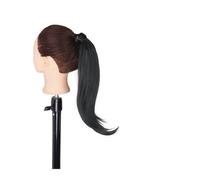 Chignon Spettinato per Donna Coda di cavallo sintetica lunga e dritta avvolgente for parrucche Extension Bun 18 pollici Clip for capelli a coda for le donne for l'uso quotidiano Chignon Spettinato(01)