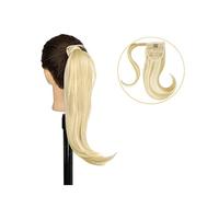 Chignon Spettinato per Donna Coda di cavallo sintetica lunga e dritta avvolgente for parrucche Extension Bun 18 pollici Clip for capelli a coda for le donne for l'uso quotidiano Chignon Spettinato(13)