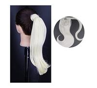 Chignon Spettinato per Donna Coda di cavallo sintetica lunga e dritta avvolgente for parrucche Extension Bun 18 pollici Clip for capelli a coda for le donne for l'uso quotidiano Chignon Spettinato(09)