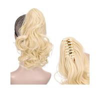 Chignon Spettinato per Donna Estensioni dei capelli a coda di cavallo ondulata corta Clip for artiglio a sintetica for uso quotidiano Parrucca for a for feste Chignon Spettinato(03)