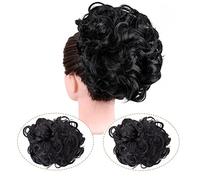 Chignon Spettinato per Donna Estensioni dei capelli ricci ondulati sintetici for chignon disordinati for Clip for pettine in accessori for for donna Chignon Spettinato(1B#)