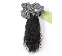 Chignon Spettinato per Donna Parrucca da donna Coda di cavallo Accessori for capelli con fiocco Clip for artiglio for ondulazione dell'acqua sintetica Panino sintetico Chignon Spettinato(A)