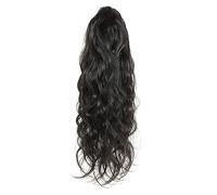 Chignon Spettinato per Donna Parrucca di capelli umani da 8-28 pollici lunga riccia modo delle signore nera naturale Clip artiglio Coda cavallo Estensioni dei Panino for Chignon Spettinato(12inches)
