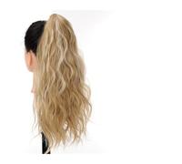 Chignon Spettinato per Donna Parrucca sintetica da donna con coda di cavallo riccia lunga 20 pollici artiglio riccio Coda soffice in fibra resistente al calore estesa Chignon Spettinato(08)