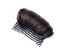 Chignon spettinato, Pettine a cuscino invisibile for capelli sintetici - Il massimo volume for lo styling dei chignon Chignon per capelli(Brown black)