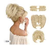 Chignon spettinato, Pettine fermaglio for capelli Messy Bun - Versatile chignon for donne, capelli corti e lisci Chignon per capelli(Gold)