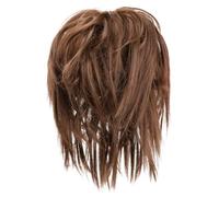 Chignon spettinato sintetico, capelli finti, ricci, ciambella, chignon, updo, fasce, coda, elastico, capelli biondi, for donna(F)