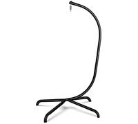 Chihee Supporto per sedia a uovo sospeso, struttura in ferro resistente con gancio a molla, base stabile, resistente supporto per sedia a dondolo 150 kg, supporto a C per sedia sospesa per interni ed