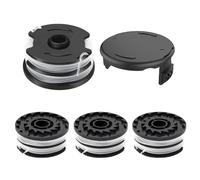 CHIHOLEN 4 Bobine Filo Tagliabordi Compatibili con Parkside TLP-01,Bobina di ricambio per Parkside PRTA 20-Li A1/B1/B2/C3,PRT 300 A1,PRT 550 A1/A3,Ø1,6mm-8,3m,con copertura bobina TLP-01-1