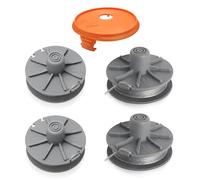 CHIHOLEN Bobine Filo Tagliabordi compatibile con 5307-20, bobina di filo di ricambio per Gardena Art 8846, 8847,8848, 9805, 9806, 9807, 9808, 9809, 9827, 9870,9872,9874, Ø1,65mm 6,1m(4 bobine+1 tappo)