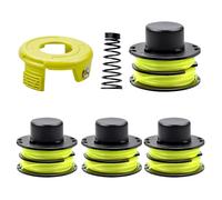 CHIHOLEN Bobine Filo Tagliabordi compatibile con Ryobi RAC118 RAC119,Bobina di Filo di Ricambio per Ryobi RLT3025F,RLT3025S,RLT3525S,RLT2523,RLT3525,RLT3123, Ø 1,2 mm 8,4 m(4 bobina+1 tappo+1 molla)