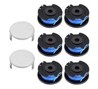 CHIHOLEN Bobine Filo Tagliabordi compatibile con Ryobi RAC124 AC14RL3A, bobina di filo di ricambio per Ryobi One+ 18 V, 24 V, 40 V, Ø 1,65 mm 3,4 m,con copertura per bobina AC14HCA(6 bobine+2 tappo)