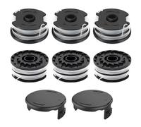 CHIHOLEN Bobine Filo Tagliabordi Compatibili con Parkside TLP-01,Bobina di ricambio per Parkside PRTA 20-Li A1/B1/B2/C3,PRT 300 A1,PRT 550 A1/A3,Ø1,6mm,con copertura bobina TLP-01-1(6 bobine +2 tappo)