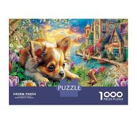 Chihuahua 1000 Pezzi Gioco Di Riflessione Avanzato in Cartone Solido Per Esercitare Il Cervello Giardino Chihuahua perfetto Come Attività Vacanziera E Puzzle Offerto in Regalo 52x38cm/1000pcs