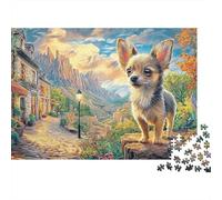 Chihuahua 1000 Pezzi Strada di una città di montagna Jigsaw Puzzle Cartone Riciclato Per Adulti, Difficile Educativo, Idea Regalo Premium Natale Attività Famigliare 52x38cm/1000pcs