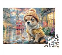 Chihuahua 1000 Piece Recycled Cardboard Puzzle de perro de Londres Jigsaw Puzzle Set Brain Training Home Fun Great Gift for Puzzle Enthusiasts Family Friends 38x26cm/1000pcs