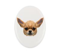 Chihuahua a pelo corto piastrella geometrica Art-Dog