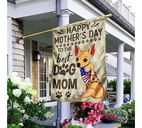 Chihuahua, Auguri Per La Festa Della Mamma Alla Migliore Mamma Di Cani Bandiere Pirati Multicolore Bandiera Da Cortile Deluxe Bandiera Da Giardino Decorazione Per Fattoria Esterni Interni M