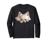 Chihuahua bianco Chihuahua Capelli Lunghi Chiwawa Amante Del Cane A Capelli Lunghi Maglia a Manica