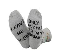 Chihuahua - Calzini per gli amanti dei cani, con scritta "Leave Me Alone Only Talking To My Chihuahua Today", idea regalo per gli amanti dei cani Chihuahua degli Stati Uniti M