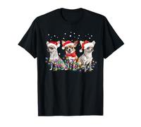 Chihuahua Cane Luci di Natale Carino Pet Matching Famiglia Maglietta