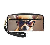 Chihuahua Cane Occhiali 1 Stampa Makeup Bag per le Donne Sacchetto Impermeabile Toiletry Scuola Ufficio Viaggi Uso quotidiano