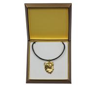 Chihuahua Capelli Lunghi - Collare IN Confezione Regalo,Dorato Pendente per Cane