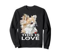 Chihuahua Capelli Lunghi Questo è Love Dog Chiwawa Amante Felpa