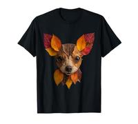 Chihuahua con Foglie Autunnali Cane Artistico d'Autunno Maglietta