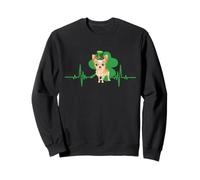 Chihuahua Dog Heartbeat Leprechaun Shamrock St Patricks Day Felpa