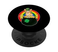 Chihuahua Dog Lucky Charm Shamrock Funny St Patricks Day PopSockets PopGrip Adesivo