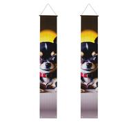 Chihuahua Dog stampa Decorazioni di laurea 2025 Banner, segno di portico di laurea classe del 2025 Congratulazioni Grad Banner