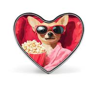Chihuahua Dog Watch Movie Cute Spilla Distintivo A Forma di Cuore Pin Cappello Abbigliamento Gioielli Accessori Regali per Festa di Nozze