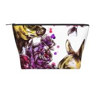 Chihuahua e rosa, Borsa da toilette Borsa per trucco Borsa per cosmetici Borsa da toilette da viaggio portatile