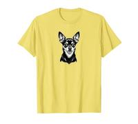 Chihuahua Faccia Cara Testa Vintage Grunge y2k Cane Grafica Maglietta