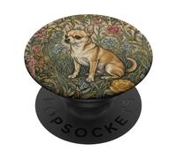 Chihuahua fulvo in un vecchio giardino inglese PopSockets PopGrip Adesivo