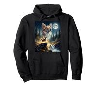Chihuahua Howling to The Moon Funny Dog Meme Felpa con Cappuccio