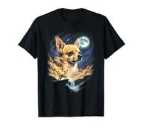 Chihuahua Howling to The Moon Funny Dog Meme Maglietta