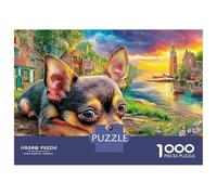Chihuahua Jigsaw Puzzles for AdultsField Chihuahua 1000 Piece Jigsaw Puzzles for Adults Educational Game Decompression Jigsaw Puzzle Suitable for Wall Decoration And Gifts Challenging Colourful