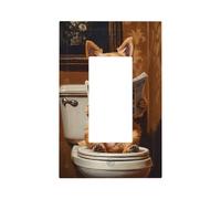 Chihuahua lettura sul sedile del water interruttore della luce piastra da parete copertura piastra frontale singolo bilanciere 1 banda decoratore presa coperture per la casa cucina camera bagno Decor