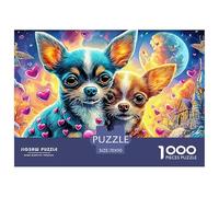 Chihuahua Love Puzzle Di Ispirazione Museale Per La Famiglia - 1000 Pezzi Con Stampe Puzzle Di Elevata Qualità Artistica - Il Regalo Per Eccellenza Per Un Pubblico 14+ 70x50cm/1000pcs