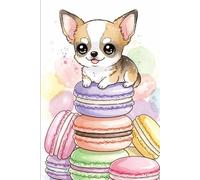 "Chihuahua & Macarons: Your 6x9 Watercolor Notebook for Sweet Ideas": "120 Lined Pages to Capture Happy Moments and Limitless Creativity"